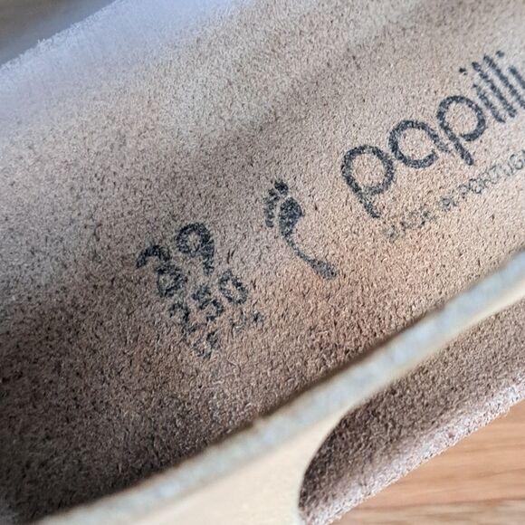 Papillio Birkenstock Soley Wedge Sandals EU 39 US 8 8.5 Narrow Tan Nubuck - Picture 7 of 9